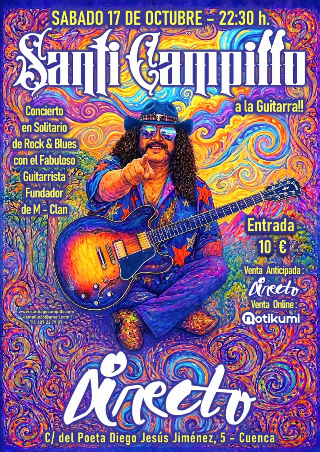 Santi Campillo lleva el rock y el blues a Sala Directo