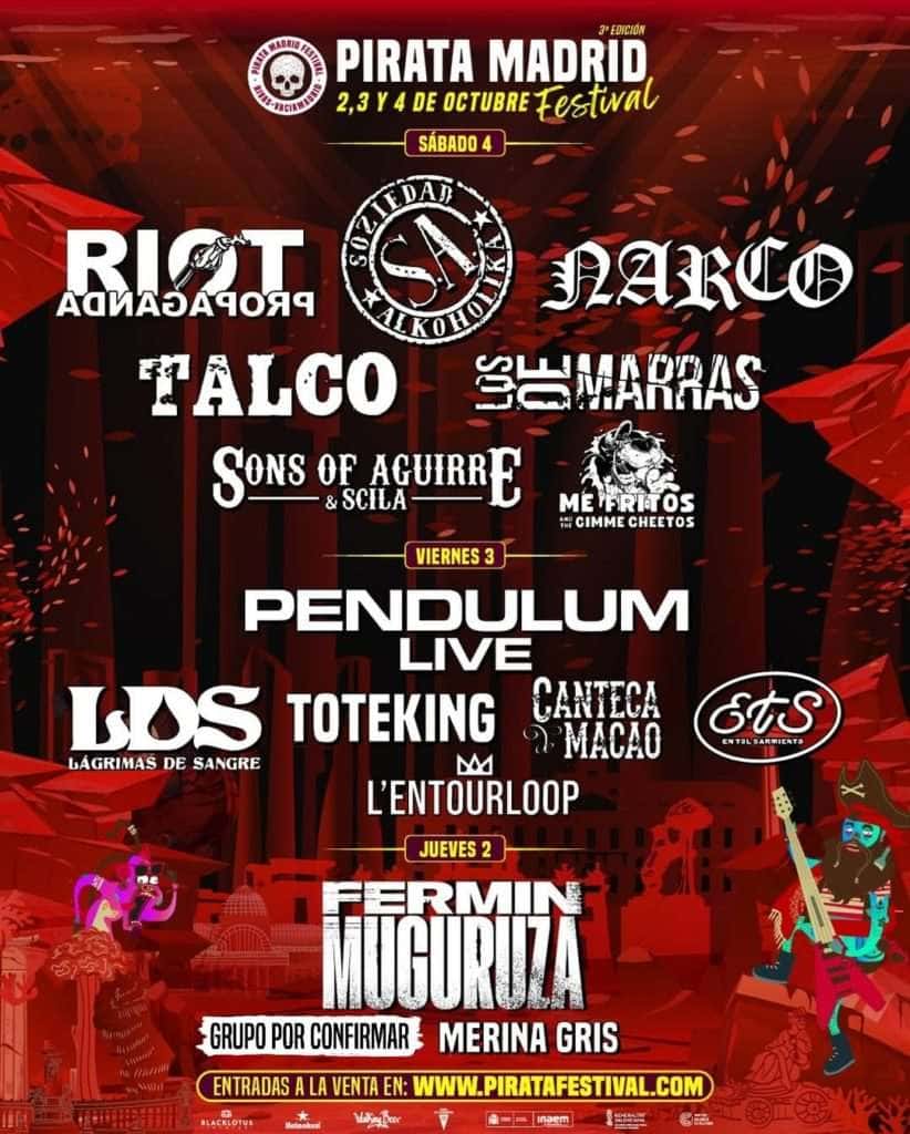 El Pirata Madrid Festival vuelve a Rivas el 2 y 3 de octubre