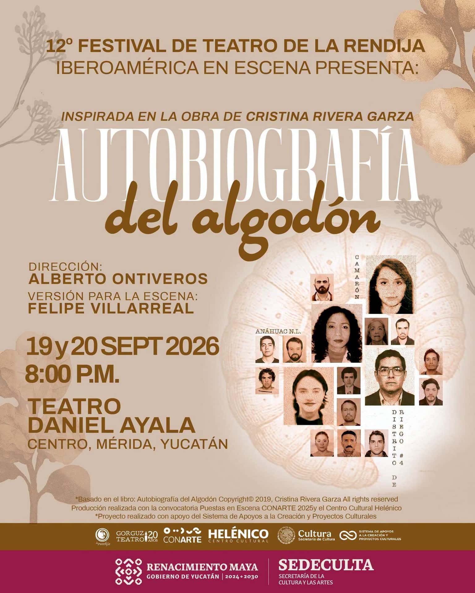 Autobiografía del algodón - Festival de Teatro de La Rendija: Iberoamérica en Escena