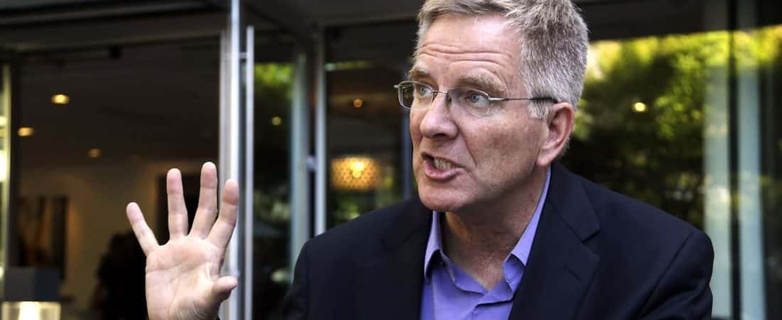 Rick Steves and Bishop Shelley M. Bryan Wee