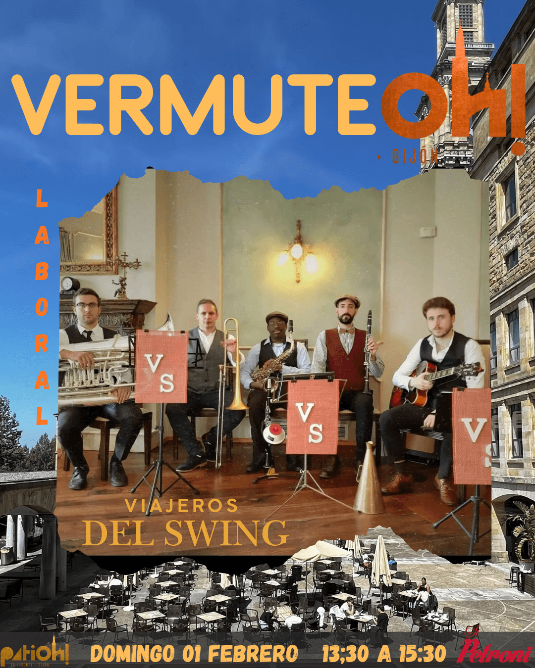 Vermú y música en directo: domingos en la Laboral