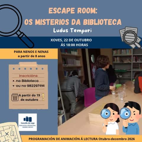 Escape room. Os misterios da biblioteca
