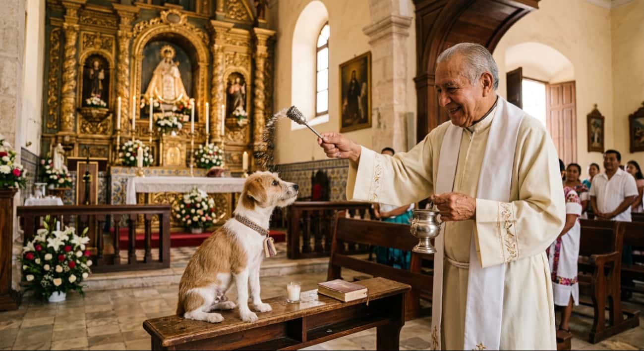 Bendición de mascotas en honor a San Francisco de Asís