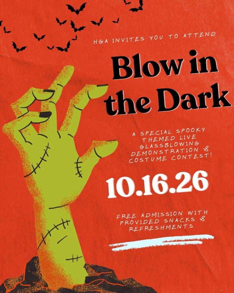 Blow in the Dark: Halloween Glass Blowing Demo in the Dark