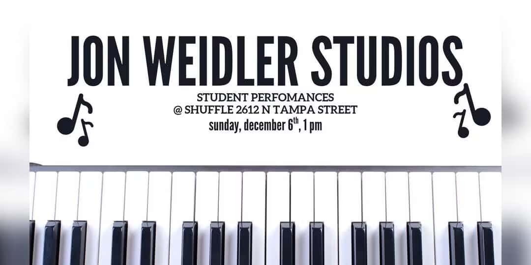 Jon Weidler Studios Presents: A Recital