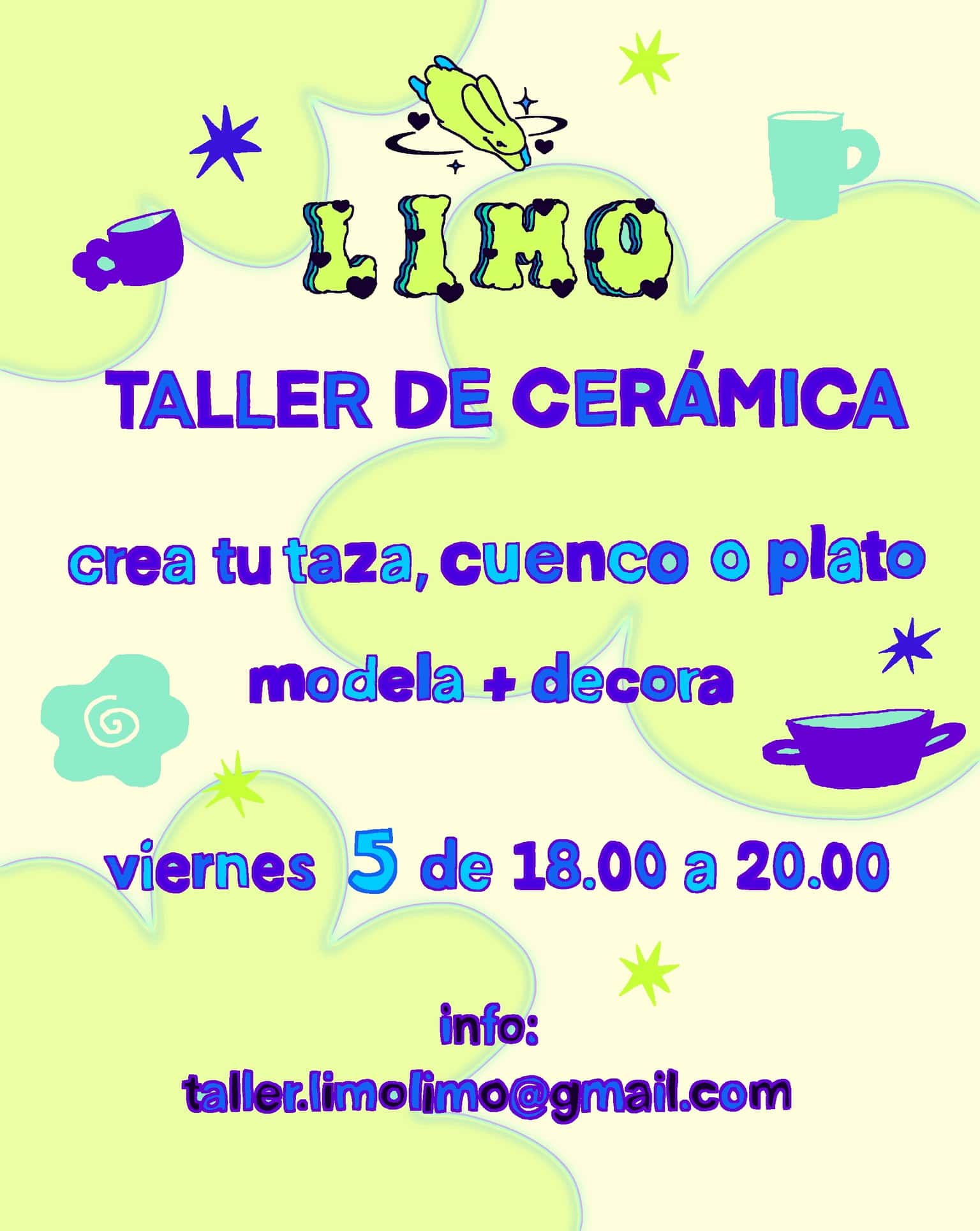 Taller de cerámica: crea tu taza, cuenco o plato
