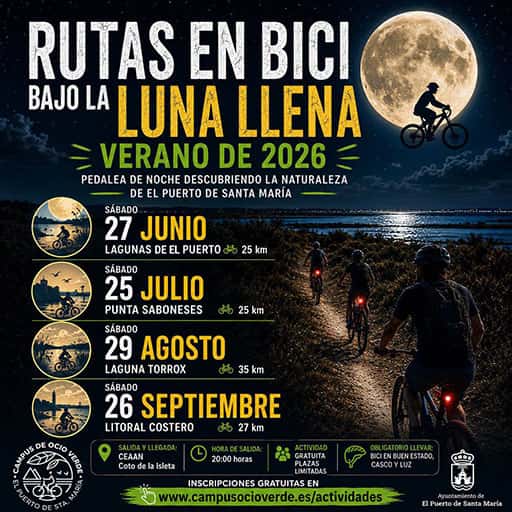 Ruta en Bici bajo la Luna Llena - Litoral costero