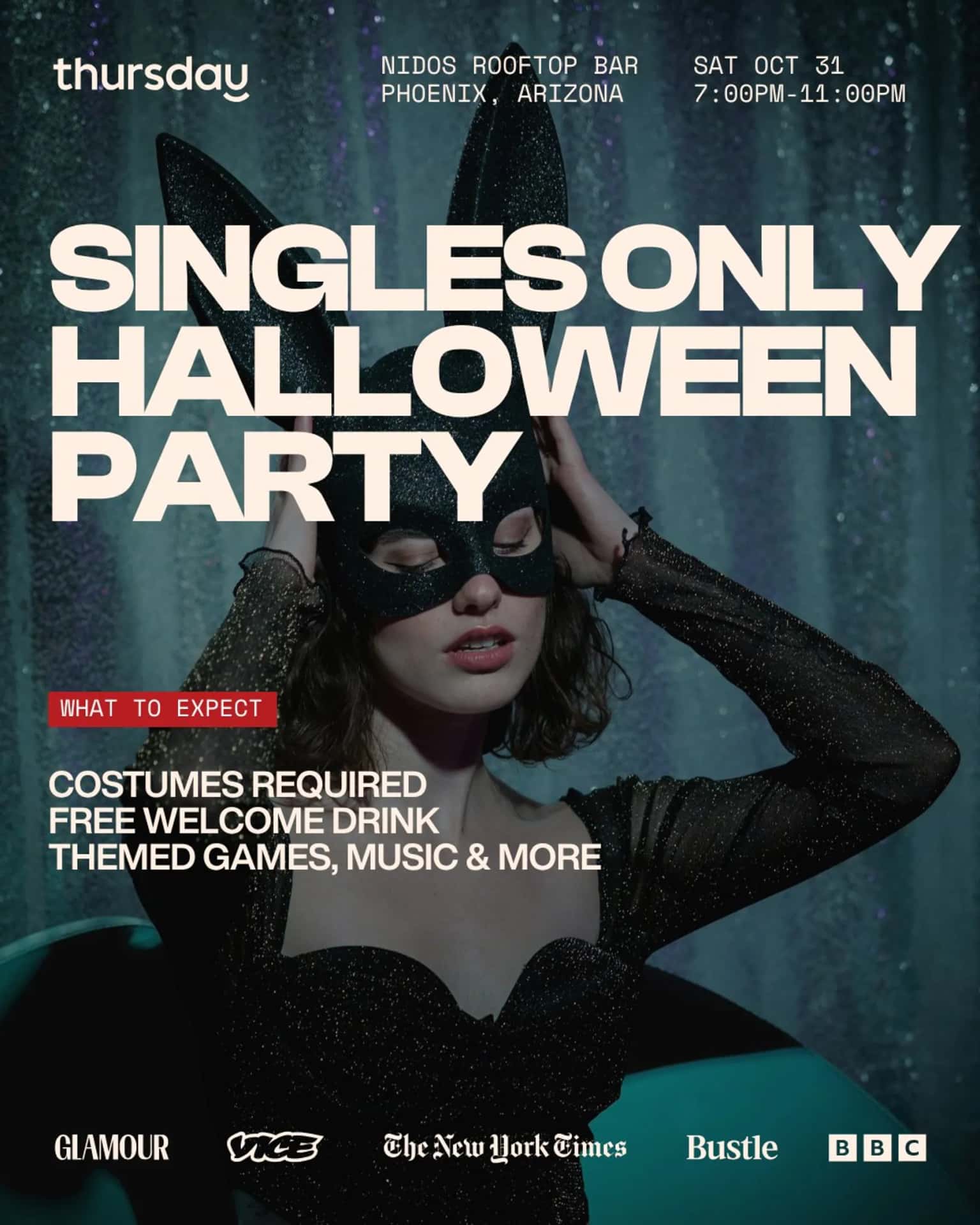 Saturday Singles Halloween Rooftop Party at Nidos