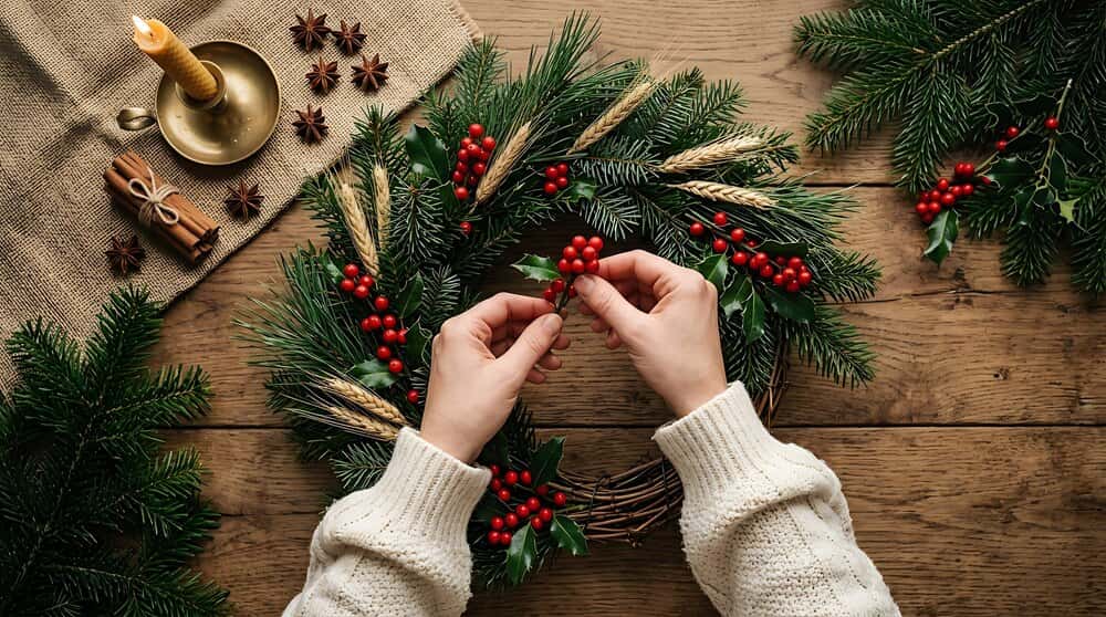 Christmas Wreath making Workshop experience