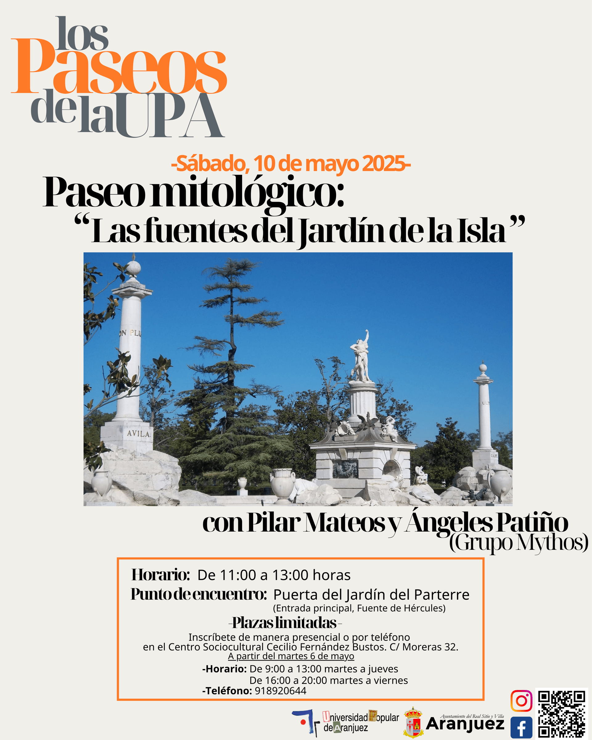 PASEO MITOLÓGICO. LAS FUENTES DEL JARDÍN DE LA ISLA