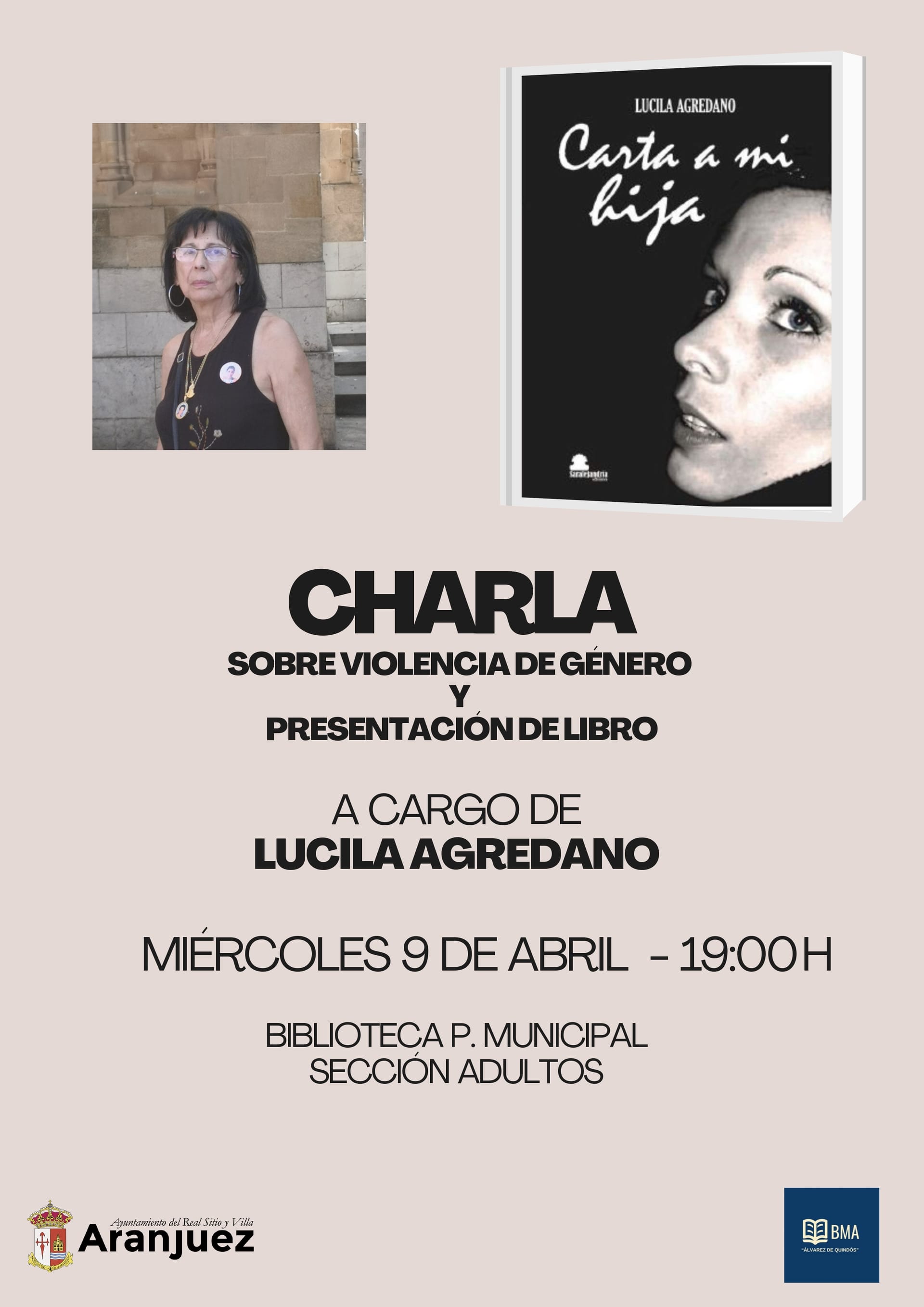 CHARLA Y PRESENTACIÓN DE LIBRO “CARTA A MI HIJA”