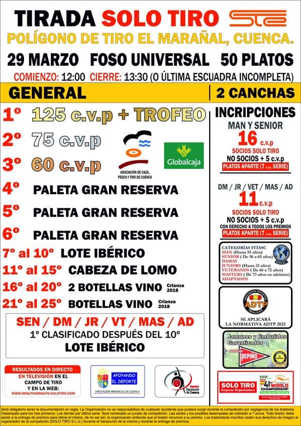 2ª Tirada Puntuable Regularidad Foso Universal