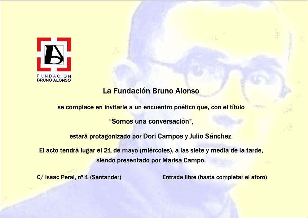 “Somos una conversación”, encuentro poético con Dori Campos y Julio Sánchez