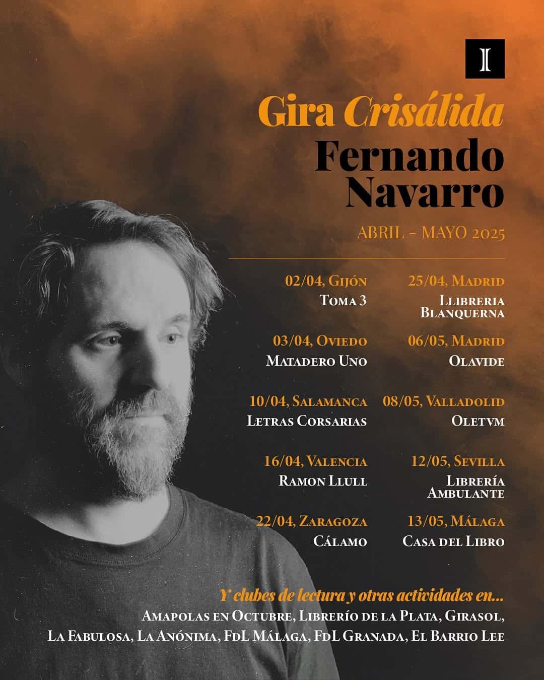 Presentación de libro: «Crisálida» de Fernando Navarro