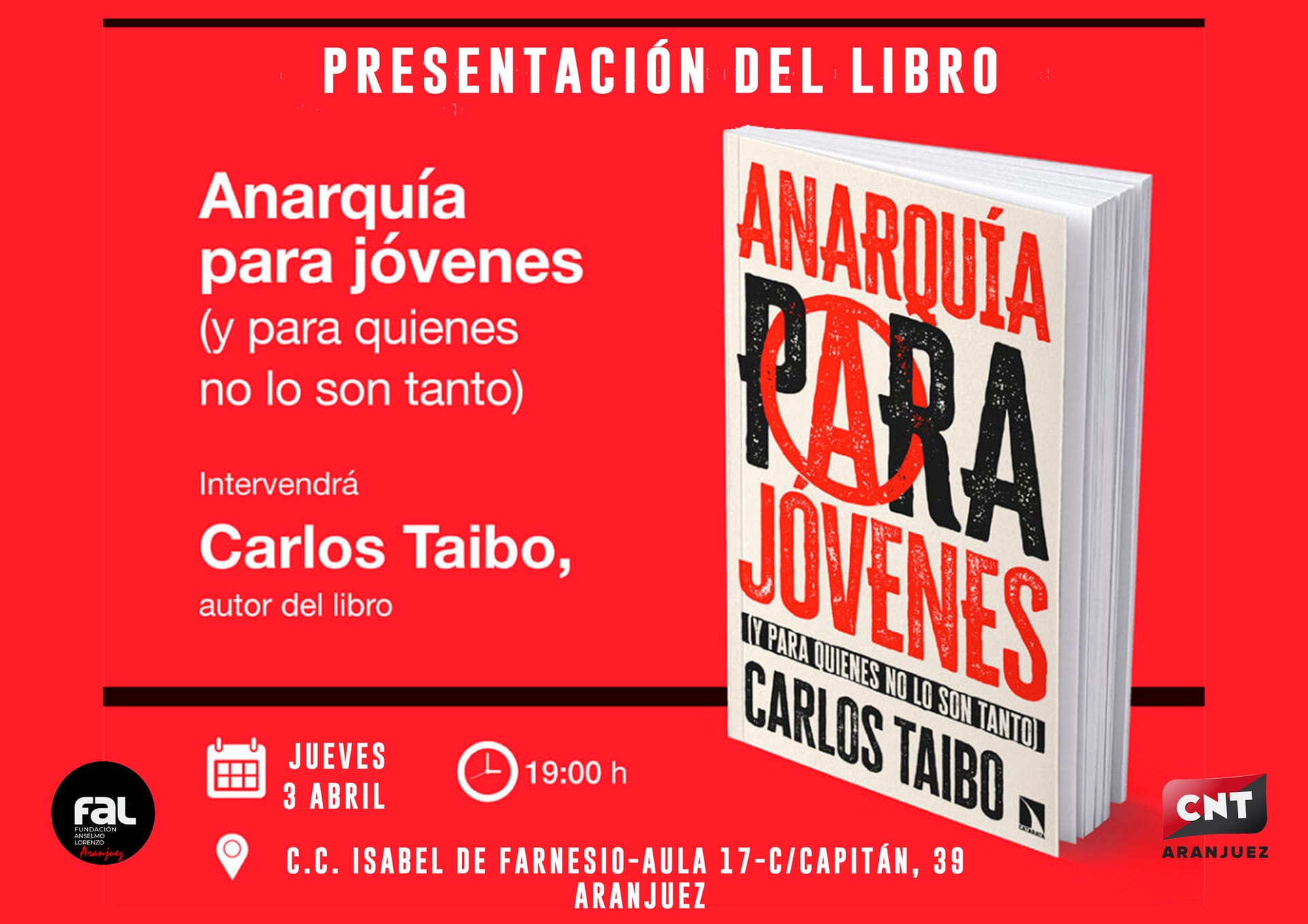 PRESENTACION LIBRO. ANARQUIA PARA JOVENES…