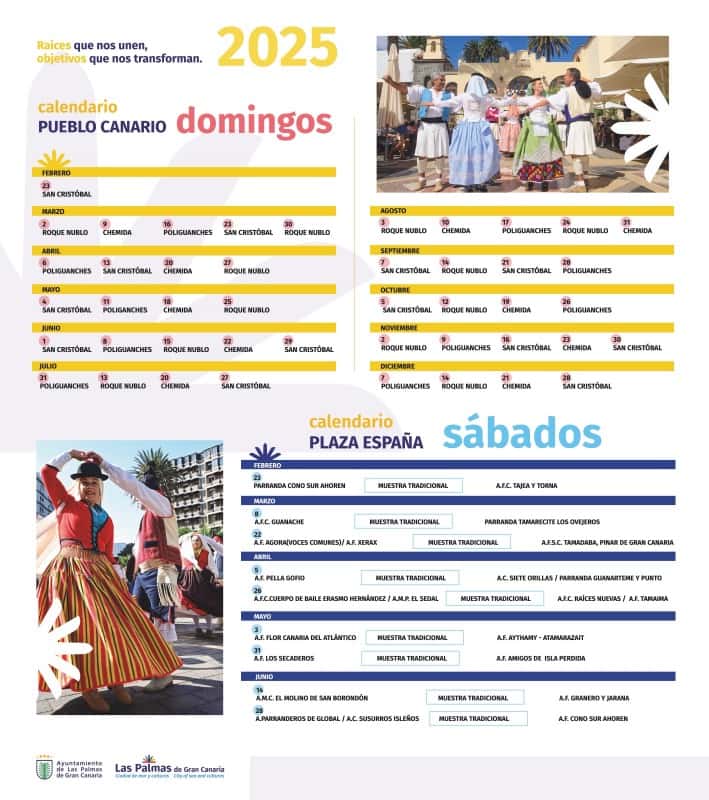 Folklore canario en la Plaza de España