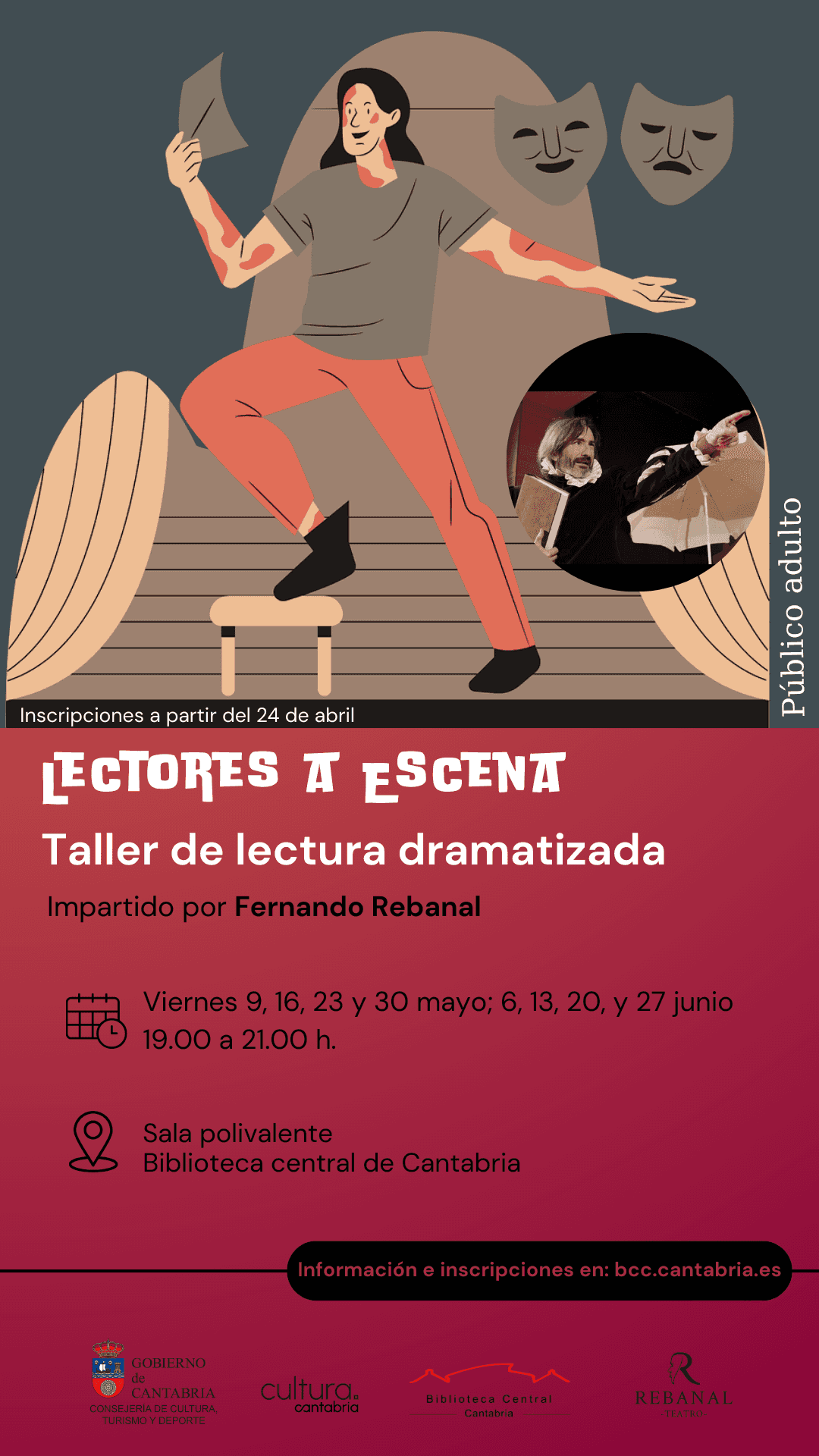 "Lectores a escena", taller de lectura dramatizada