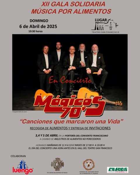Los mágicos 70: «Canciones que marcaron una vida». Gala solidaria