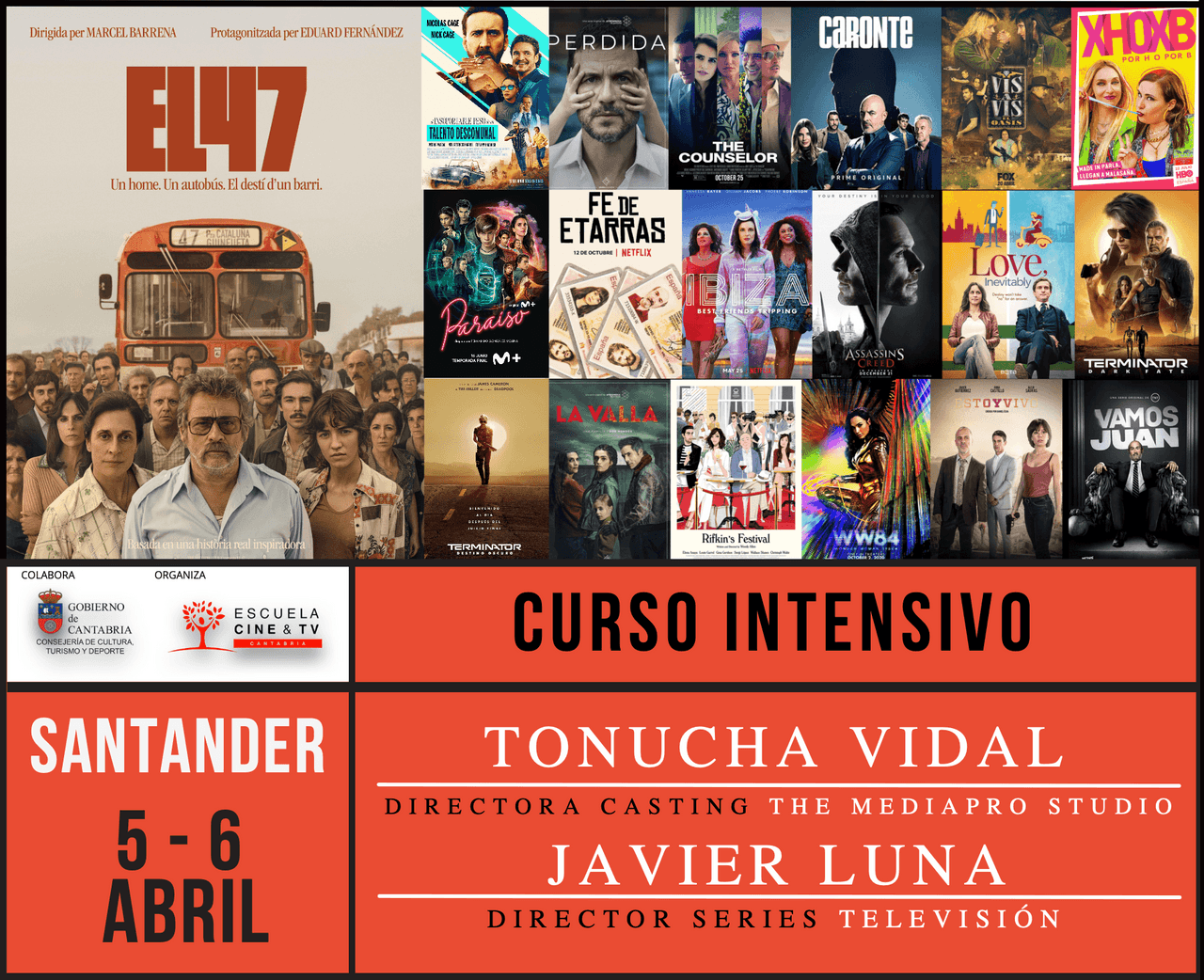 Curso intensivo con la directora de casting Tonucha Vidal y el director de series de Tv Javier Luna