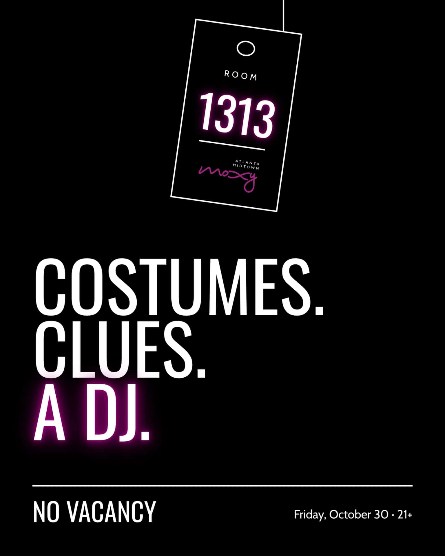 No Vacancy: Halloween Party & Room 1313 Mystery