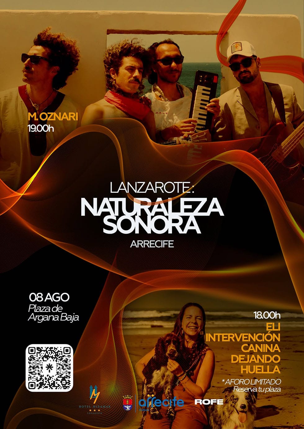 Naturaleza Sonora Arrecife: Taller de bienestar canino y concierto de M. Oznari