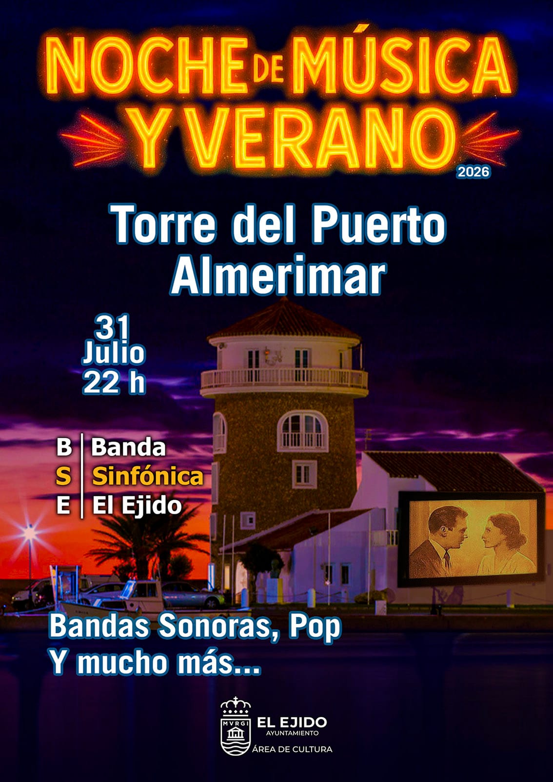 Verano Cultural 2026 - Música - Banda Sinfónica de El Ejido «Noche de música y verano»