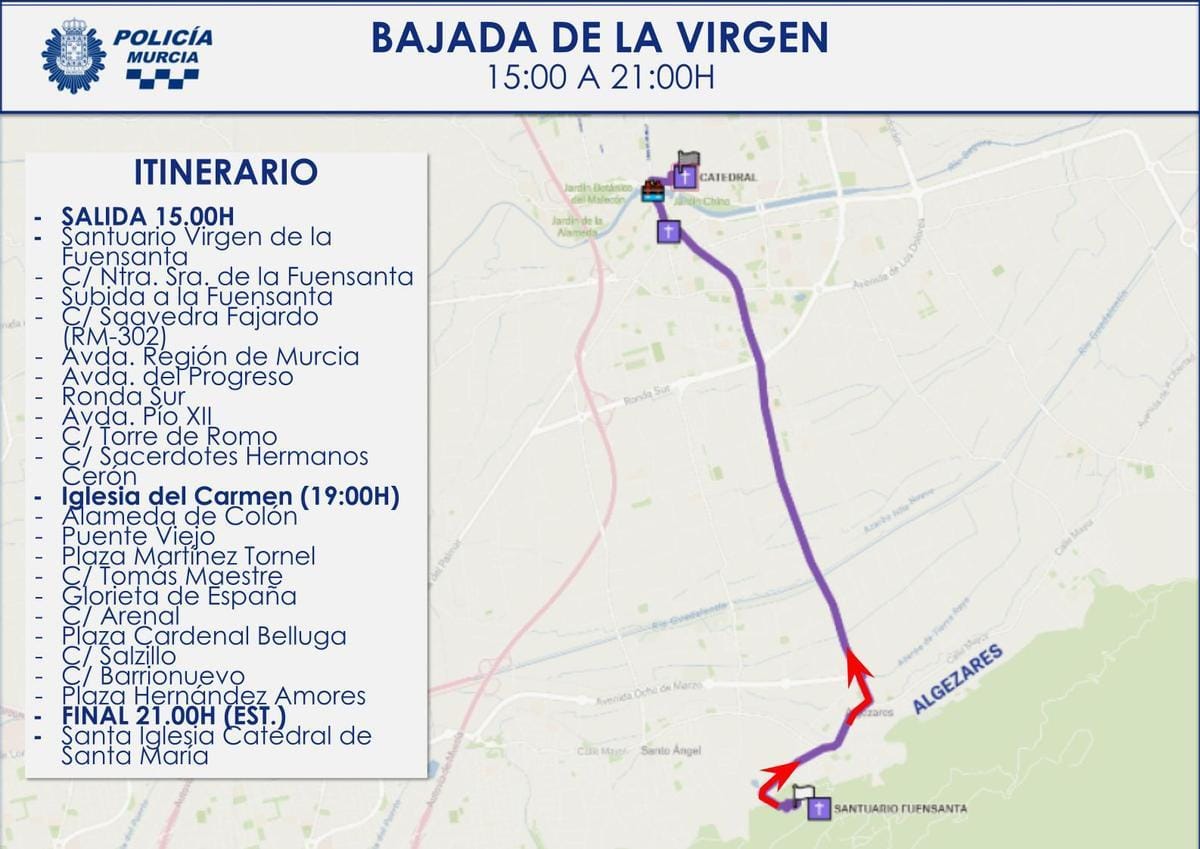 Romería de bajada de la Virgen de la Fuensanta