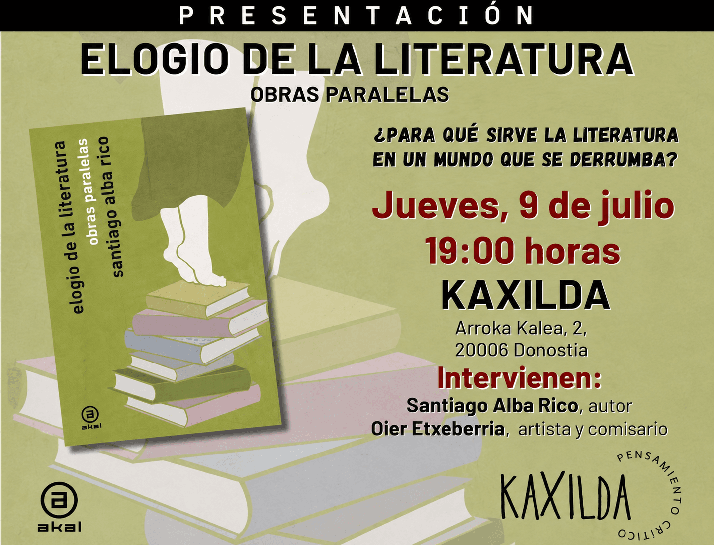 Presentación de libro: Elogio de la literatura. Obras paralelas