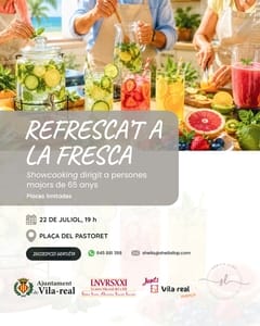 Refresca't a la fresca, showcooking: taller de bebidas hidratantes saludables