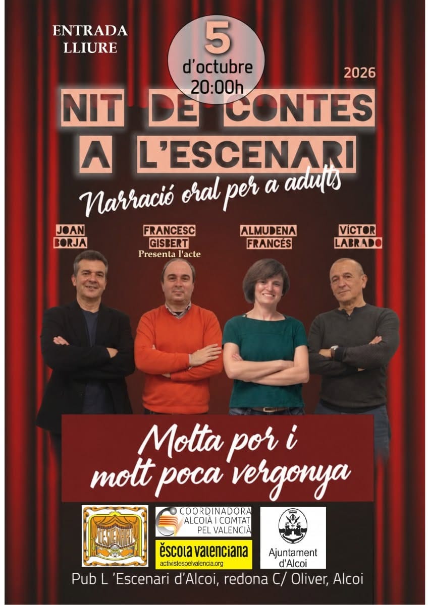 Noche de cuentos en el escenario