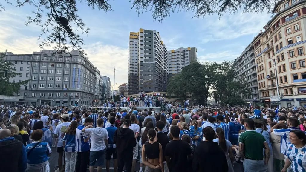Recibimiento al Deportivo de la Coruña