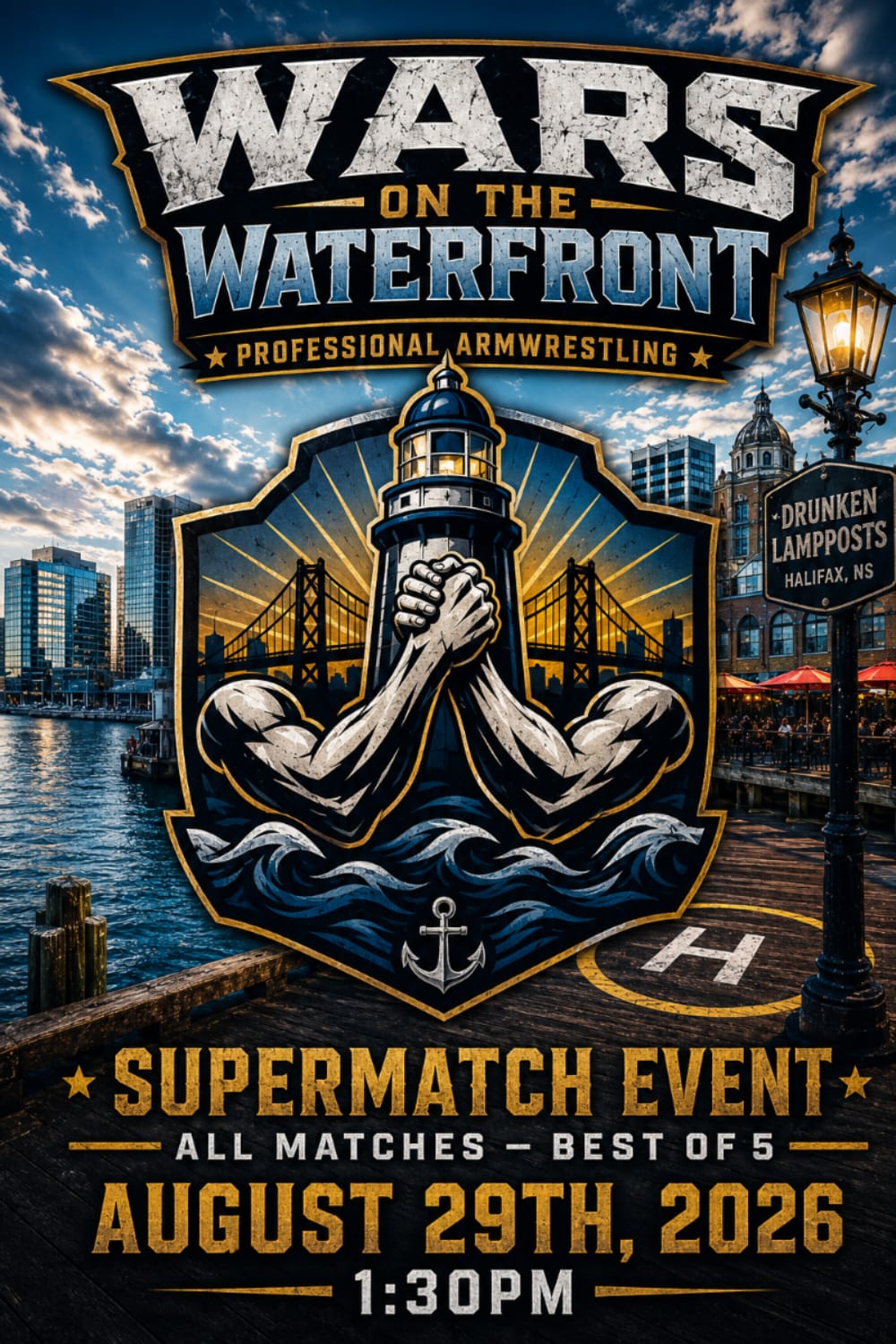 Wars on the Waterfront: professional armwrestling supermatch