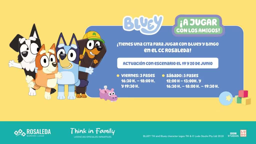 Bluey y Bingo a jugar con los amigos
