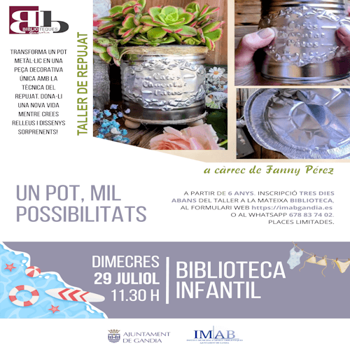 Taller de repujado de aluminio: Un pot, mil possibilitats