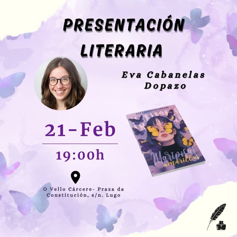 Presentación literaria 'Mariposas amarillas' de Eva Cabanelas Dopazo