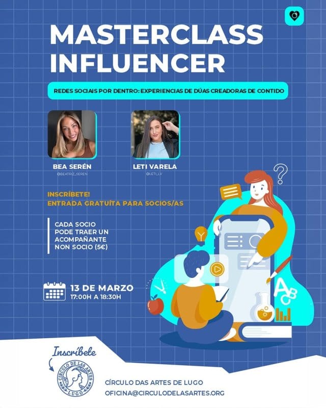 Masterclass Influencer: Redes Sociais por Dentro: Experiencias de dúas Creadoras de Contido
