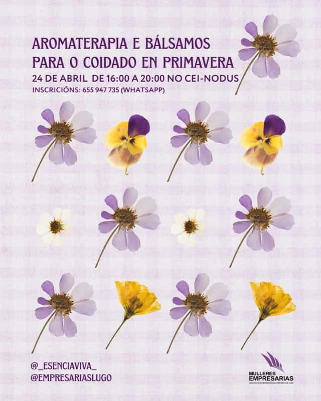 Aromaterapia e Bálsamos para o Cuidado en Primavera