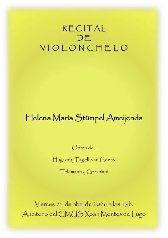 Recital de Violonchelo de Helena María Stümpel Ameijenda
