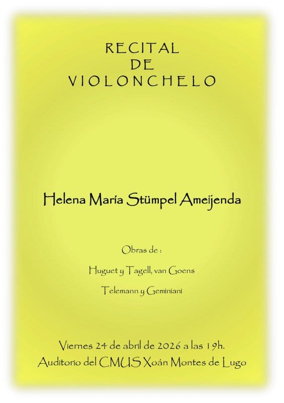 Recital de Violonchelo de Helena María Stümpel Ameijenda