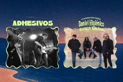 Daniel Higiénico y la Quartet de Baño Band, acompañados por Adhesivos