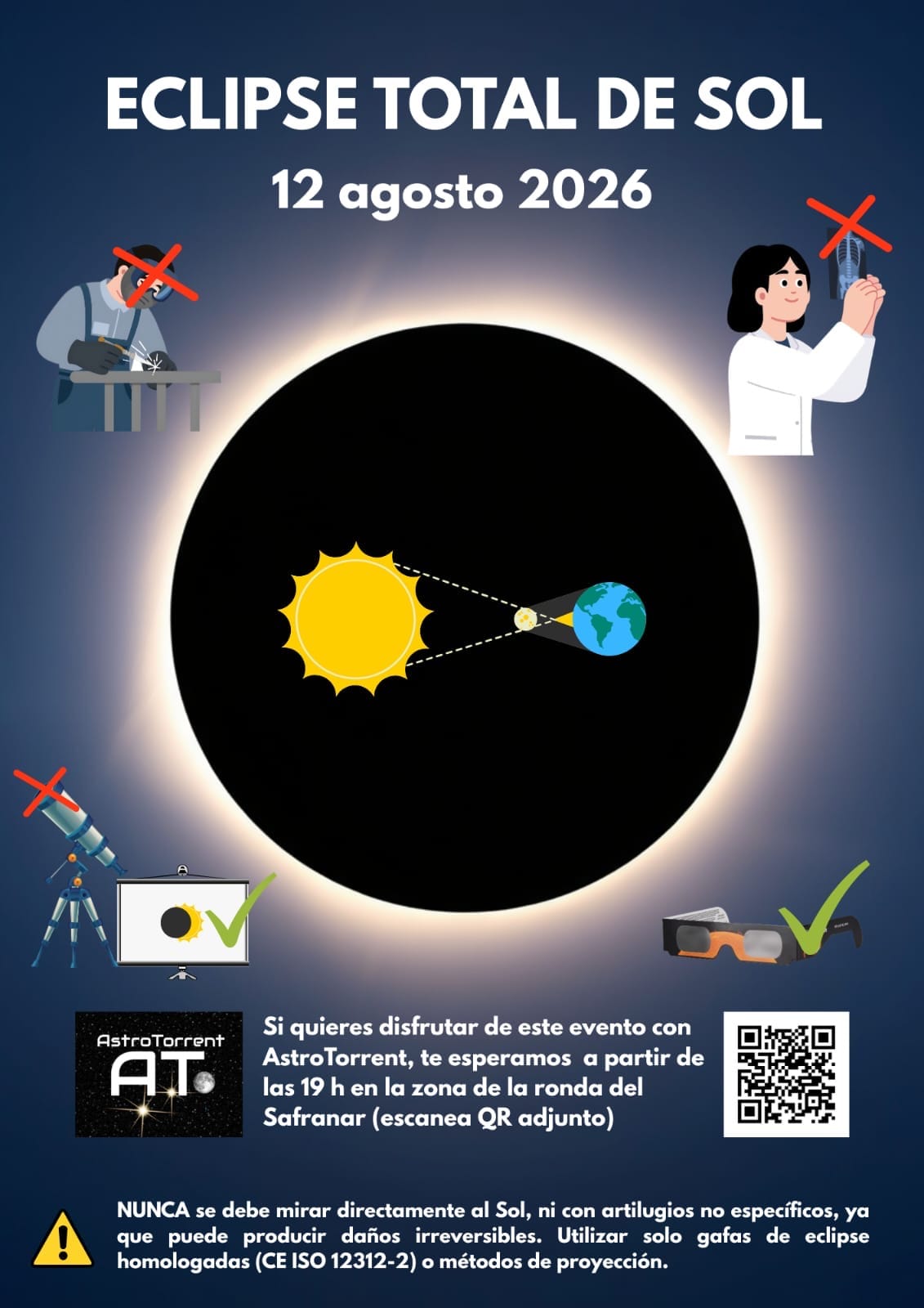 Observación pública del eclipse total de Sol