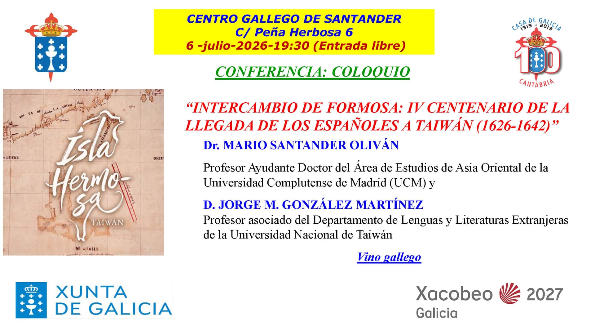 Intercambio de Formosa: IV centenario de la llegada de los españoles a Taiwán