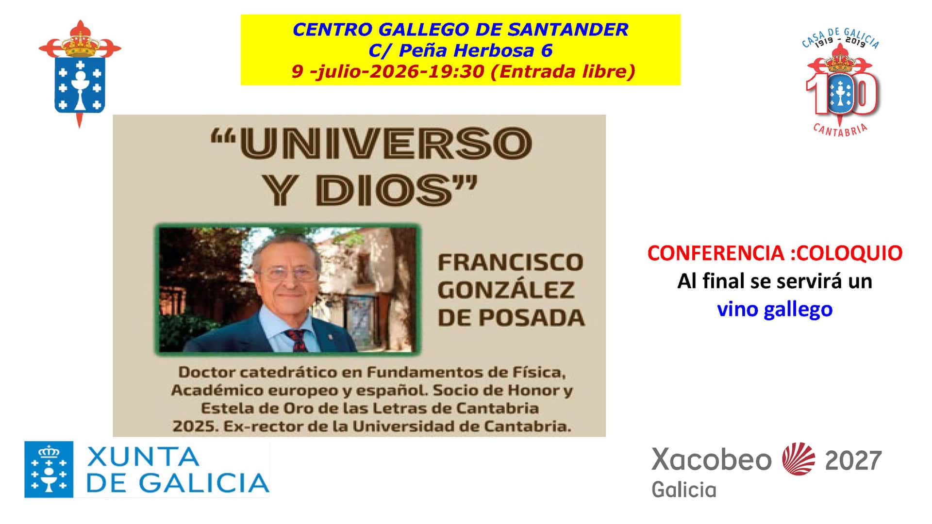 Universo y Dios, conferencia-coloquio