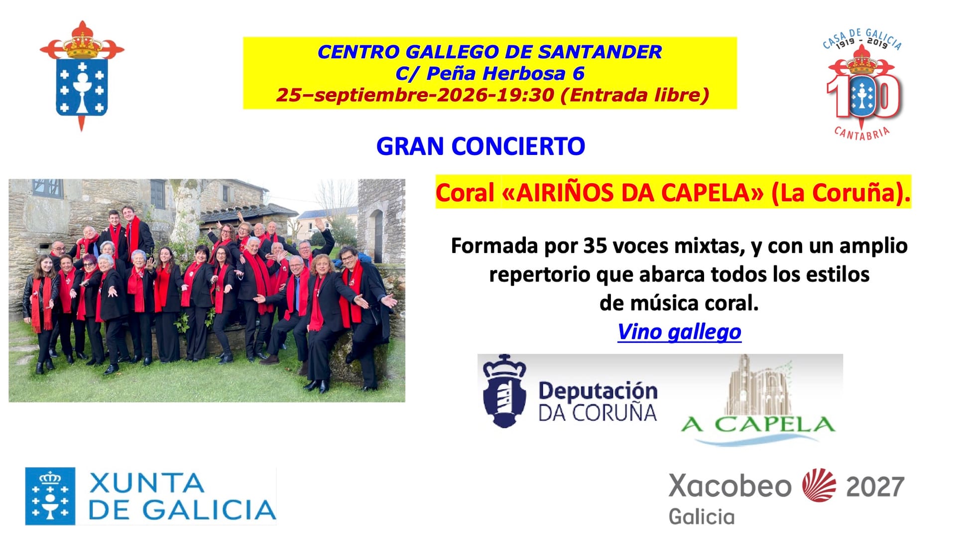 Concierto de la Coral Airiños da Capela