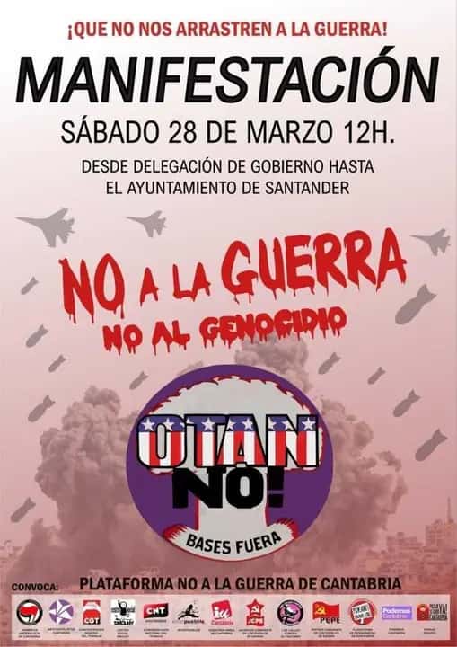 Manifestación contra la guerra y el genocidio
