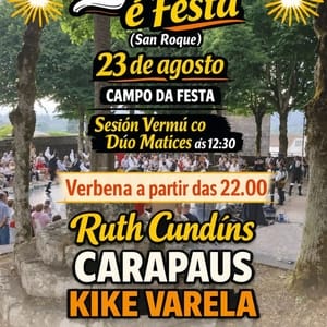Kike Varela en la verbena de San Roque de Laraño
