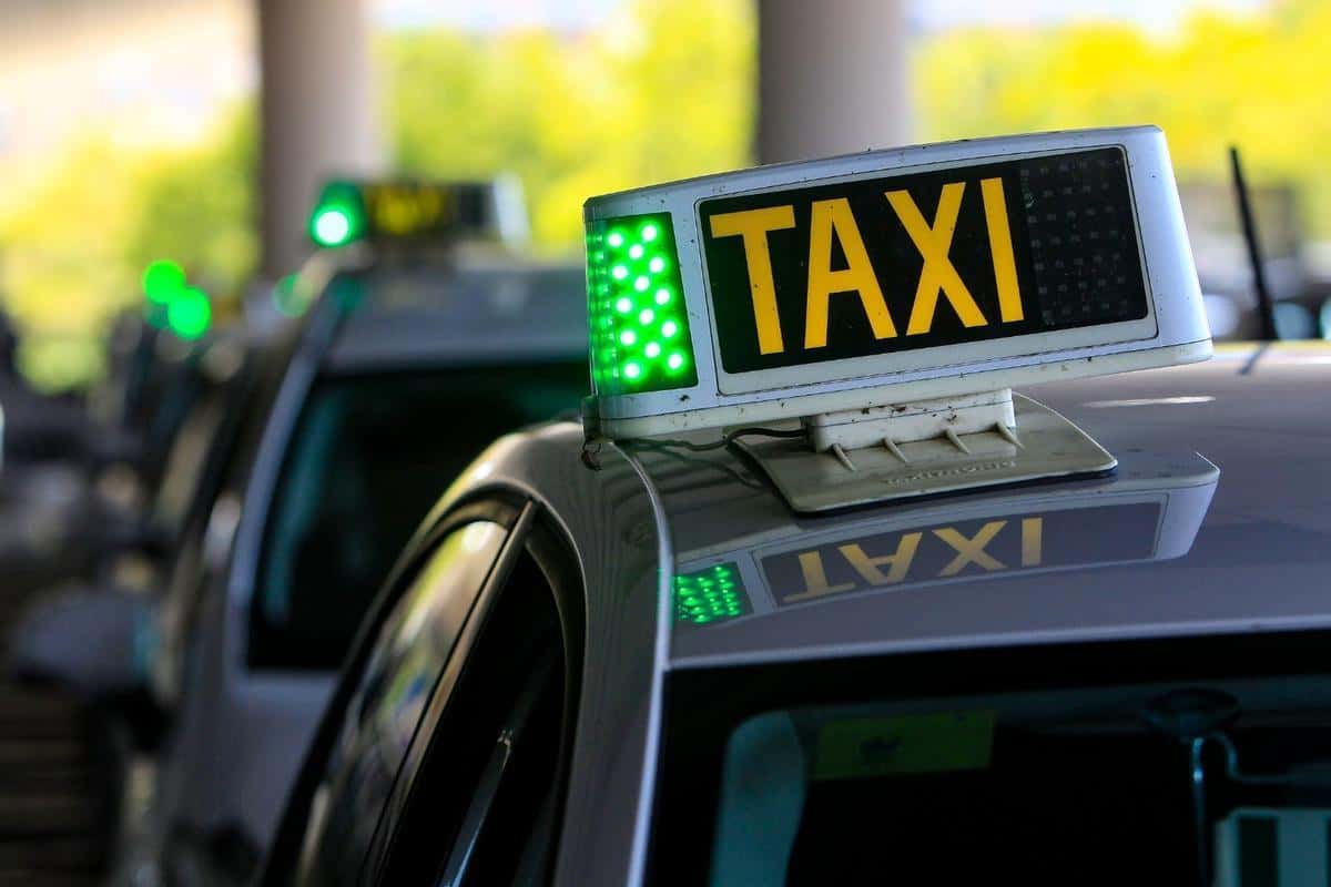 Manifestación del sector del taxi de Málaga