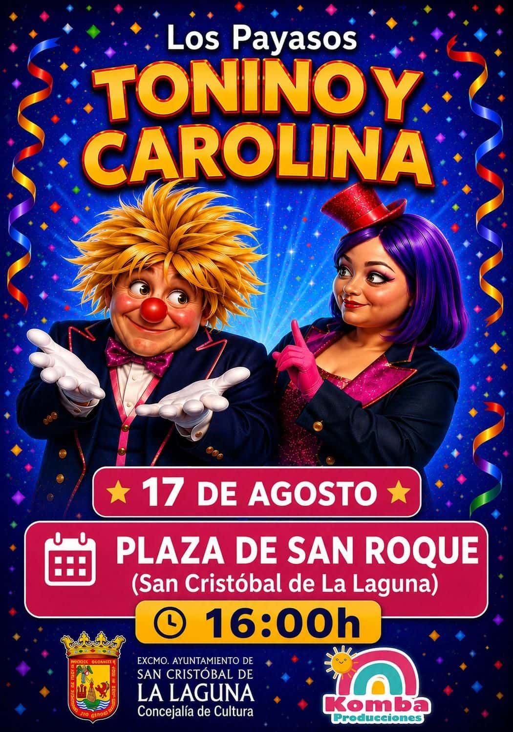 Los payasos Tonino y Carolina