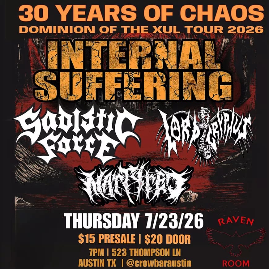 Internal Suffering + Sadistic Force - 30 Years of Chaos Tour: Day 1 Raven Mayhem Fest '26