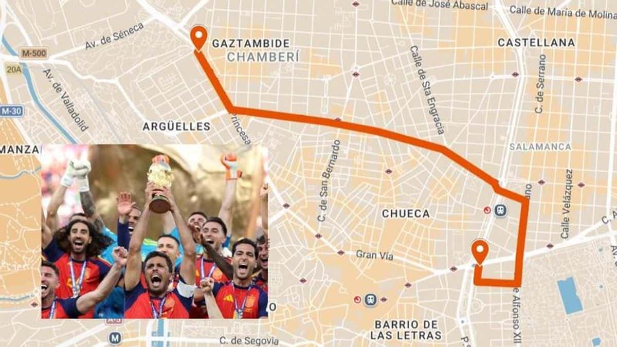 Celebración de la victoria de España en el Mundial: recorrido y fiesta en Cibeles